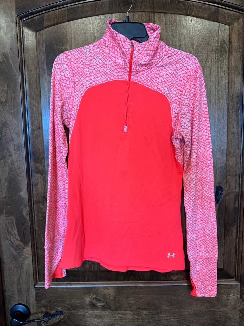 Under Armour Women’s Coral/Pink Quarter-Zip Performance Top